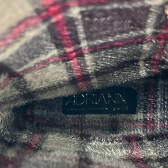 Adriana Brown Black Tan Red Plaid Flannel Lined Lace Up Duck Winter Rain Boots - Picture 2 of 11